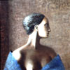 Woman Draped in Blue Shawl