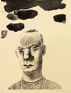 1981, Head with Clouds II, Lithograph 1981, Head with Clouds II, Lithograph